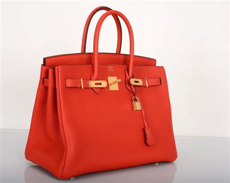hermes birkin red bag with lock